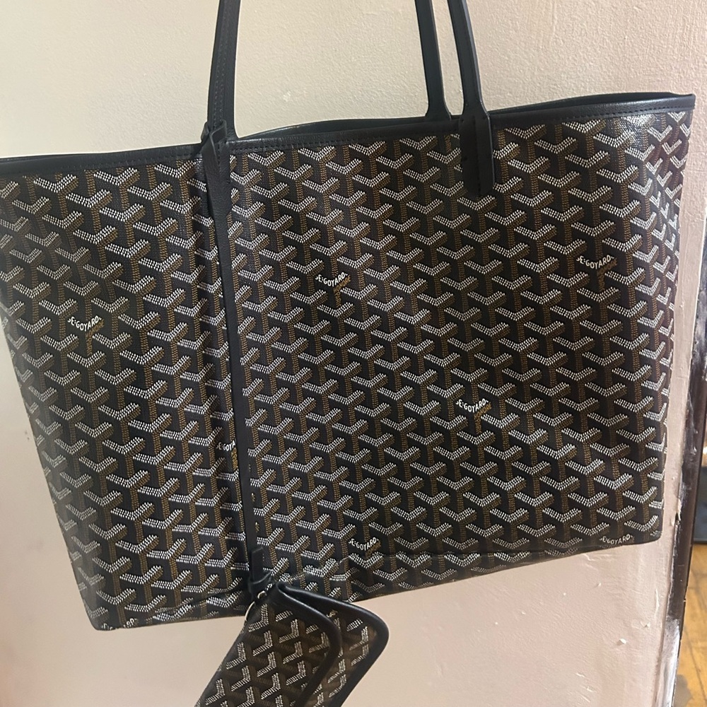 Goyard Brown and White Patterned Tote - Picture 2 of 5
